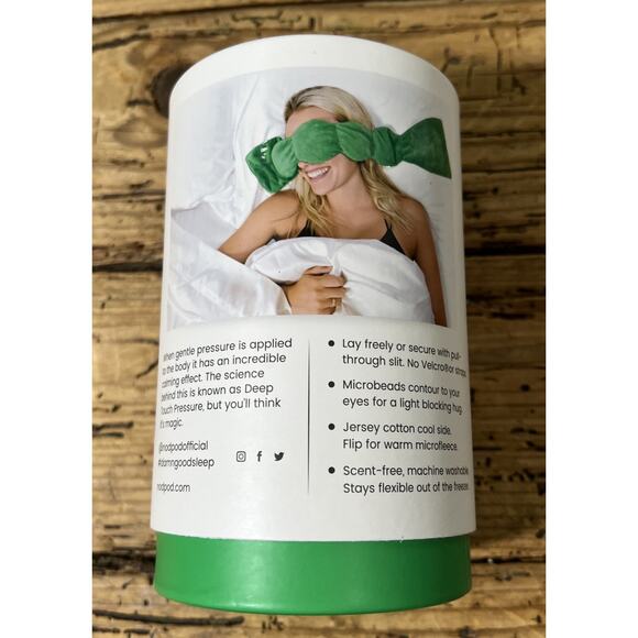 Nodpod Sleep Mask The Weighted Blanket For Your Eyes- Green 29"x 4 - Picture 2 of 4